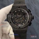 HB Factory Hublot Big Bang Aero Bang 44mm All Black Carbon Fiber Case Copy HUB4100 Watch 311.QX.1124